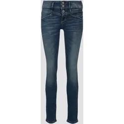 TOM TAILOR Damen Alexa Slim Jeans mit Bio-Baumwolle, blau, Gr. 26/30