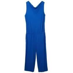 TOM TAILOR Damen Jersey Overall, blau, Uni, Gr. 36