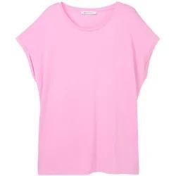 TOM TAILOR DENIM Damen Basic T-Shirt, rosa, Gr. XXL