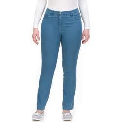 Stretch-Hose KJBRAND "Betty" Gr. 50 (25), K-Gr, blau (denim bleached, kurzgrößen) Damen Hosen super Stretch