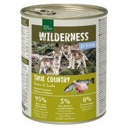 REAL NATURE WILDERNESS Nassfutter für Hunde Junior True Country Huhn & Lachs 12x800 g