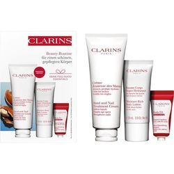 CLARINS KÖRPERPFLEGE Form & Festigkeit Deine Feel-Good Essentials Set Crème Jeunesse des Mains 100 ml + Baume Corps Super Hydratant 30 ml + Body Fit ACTIVE 8 ml 1 Stk.