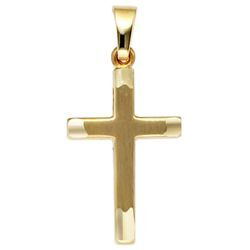 Kreuz-Anhänger JOBO "Anhänger Kreuz", gold (gelbgold 333), Schmuckanhänger, Damen, Gelbgold 333, 333 Gold