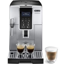 DE'LONGHI Kaffeevollautomat "Dinamica ECAM 350.35.SB", silber (edelstahlfarben), B:23,6cm H:34,8cm T:42,9cm, Kaffeevollautomaten, Sensor-Bedienfeld