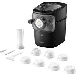 PHILIPS Nudelmaschine "Pastamaker HR2665/93 Avance Collection", schwarz, B:22,9cm H:32,2cm T:32,7cm, Nudelmaschinen, inkl. Wiegefunktion und 8 Formscheiben