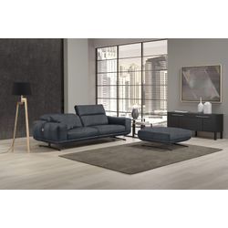 2,5-Sitzer EGOITALIANO "Gloria, super bequem und hochwertige Verarbeitung, edles Design", grau (charcoal), B:236cm H:96cm T:109cm, Sofas, beidseitig verstellbare Rückenelemente, mit Metallfüßen