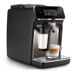 PHILIPS Kaffeevollautomat "EP2336/40 2300 Series", schwarz (schwarz verchromt), B:24,6cm H:43,3cm T:37,1cm, Kaffeevollautomaten, 4 Kaffeespezialitäten, mit LatteGo-Milchsystem, Schwarz verchromt, Topseller