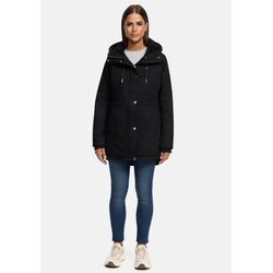 Winterjacke NAVAHOO "Winterfunke", Damen, Gr. L, schwarz, Obermaterial: 100% Baumwolle; Innenmaterial: 100% Polyester; Futter&Wattierung: 100% Polyester, Jacken, Designer Winterjacke mit Teddyfell gefüttert