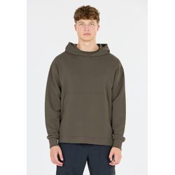 Kapuzensweatshirt SOS "Bovec", Herren, Gr. L, grün (olivgrün), 100% Baumwolle, bedruckt, casual, normal, ohne Ausschnitt, Langarm, Sweatshirts, aus reiner Bio-Baumwolle