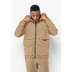 Outdoorjacke JACK WOLFSKIN "LIGHTSOME WANDER JKT M", Herren, Gr. S (48), beige (sand, storm), OBERSTOFF 100% POLYAMID FUTTER 100% POLYESTER, Jacken