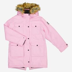 Rosa Parka mit Kapuze