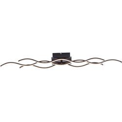 LED Deckenleuchte JUST LIGHT "WAVE", schwarz, LampenB:16cm H:8cm L:97cm, LED Deckenlampe, B:16cm H:8cm L:97cm