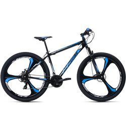 Mountainbike KS CYCLING "Sharp" Gr. 46, schwarz (schwarz, schwarz), Fahrräder, 46cm, 29 Zoll (73,66cm), für Herren, Kettenschaltung