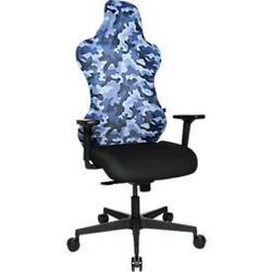 Topstar Bürostuhl Sitness RS Sport Camouflage, mit Armlehnen, 3D-Synchronmechanik, Muldensitz, Kopfstütze, blau/schwarz