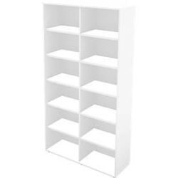 Schäfer Shop Genius Regal TETRIS WALL, 6 Ordnerhöhen, B 1200 x T 420 x H 2250 mm, weiß