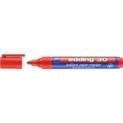 Pigmentmarker edding 30 Brilliant, rot, 10 Stück