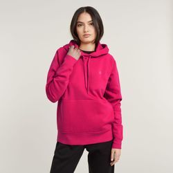 Hoodie G-STAR "Premium Core 2.0" Gr. S, pink (pink peacock), Damen, Sweatware, Obermaterial: 55% Baumwolle, 45% Polyester, Sweatshirts