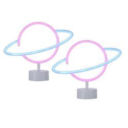 LED-Neon-Tischleuchte Saturn 2er Set