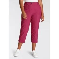 7/8-Hose KJBRAND "BEA 7/8", Damen, Gr. 42, N-Gr, pink, Web, Obermaterial: 47% Baumwolle, 45% Polyester, 6% Viskose, 2% Elasthan, casual, figurumspielend 7/8-Länge, Hosen, bügelfrei