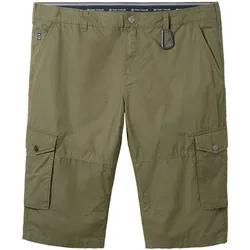 TOM TAILOR Herren Plus - Overknee Shorts, grün, Uni, Gr. 42