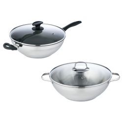 LIVARNO home Edelstahl-Wok \ Edelstahl-Wokpfanne, Ø 32 cm