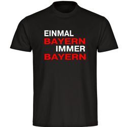 multifanshop Herren T-Shirt - Bayern - Einmal Immer - Druck rot - Männer