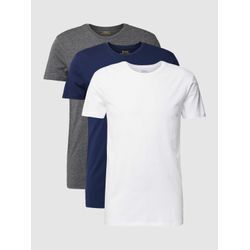 T-Shirt mit Logo-Stitching im 3er-Pack