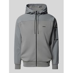 Sweatjacke mit Label-Detail Modell 'Sariq'