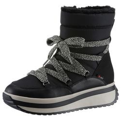 Winterboots RIEKER EVOLUTION Gr. 39, schwarz, Damen, Leder, Textil, Schuhe, Snowboots, Wintertiefel mit wasserabseisender R-TEX-Membran