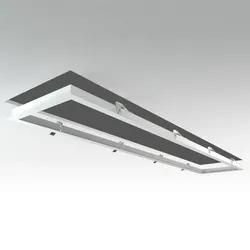 LED Panel Einbaurahmen 150x30cm weiß Deckeneinbau Montagerahmen für Rigipskarton...