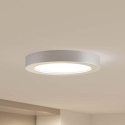 Prios LED-Deckenleuchte Edwina, silber, 24,5cm, 2er, dimmbar