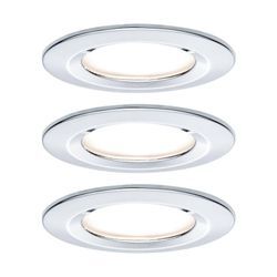 Paulmann LED-Einbauspot Nova Coin 3er chrom rund dimmbar