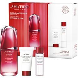 Shiseido Gesichtspflegelinien Ultimune Global Age Defense Set ULTIMUNE Power Infusing Concentrate 50 ml + Clarifying Cleansing Foam 30 ml + Treatment Softener 30 ml +