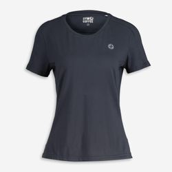 Dunkelgraues Sport-T-Shirt mit Logo