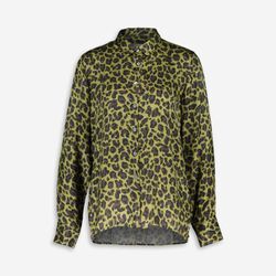 Gelbe & braune Bluse mit Animalprint