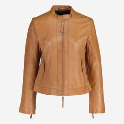 Braune Lederjacke