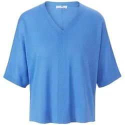 V-Pullover im Oversized-Style Peter Hahn blau, 38