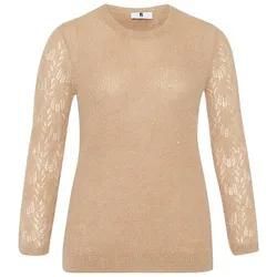 Rundhals-Pullover Emilia Lay beige, 56