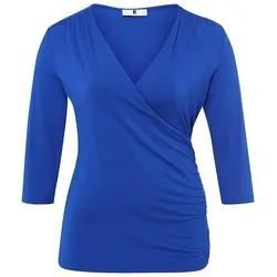 V-Shirt 3/4-Arm Anna Aura blau, 54