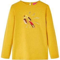 Kinder-Langarmshirt Dunkles Ocker 92