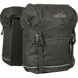 Fahrradtasche GREENLANDS BICYCLE BAGS "Greenlands Doppel Tasche Travel", schwarz, Taschen, B/H/T: 30cm x 37cm x 17cm, Polyester, B:30cm H:37cm T:17cm