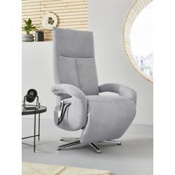 TV-Sessel SIT & MORE "Tycoon mit Kopfteilverstellung und 360 Drehfunktion", silber, B:74cm H:117cm T:85cm, 90%Polyester, 10%Polyamid, Sessel, wahlweise manuell oder elektrischer Funktion, auch mit Akku (kabellos)