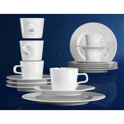 Kaffeeservice SELTMANN WEIDEN "Geschirr-Set, Service No Limits", weiß, 18 tlg., Porzellan, Geschirr-Sets, Made in Germany, 18 Teile, für 6 Personen