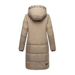 Winterjacke MARIKOO "LARYAA XVI", Damen, Gr. L, grau (taupe grau), Obermaterial: 100% Polyester ; Innenmaterial: 100% Polyester; Futter: 100% Polyester, Jacken, mit abnehmbarer Kapuze