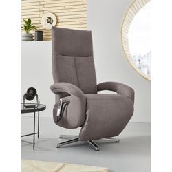 TV-Sessel SIT & MORE "Tycoon mit Kopfteilverstellung und 360 Drehfunktion", grau (taupe), B:74cm H:117cm T:85cm, 90%Polyester, 10%Polyamid, Sessel, wahlweise manuell oder elektrischer Funktion, auch mit Akku (kabellos)