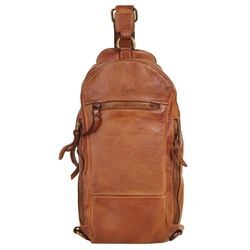 Umhängetasche X-ZONE Gr. B/H/T: 33cm x 13cm x 8cm onesize, braun (cognac) Damen Taschen echt Leder, Made in Italy