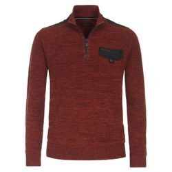 Troyer CASAMODA "CASAMODA uni" Gr. 3XL, rot (dunkelrot) Herren Pullover