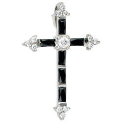 Kreuz-Anhänger JOBO "Anhänger Kreuz", silber (silber 925), Schmuckanhänger, Damen, Silber 925 (Sterlingsilber), 925 Silber mit Zirkonia