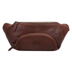 Gürteltasche X-ZONE Gr. B/H/T: 30cm x 13cm x 6cm onesize, braun (cognac), Damen, Leder, glänzend, beschichtet, Taschen, echt Leder