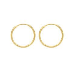 Paar Ohrhänger ADELIA´S "585 Gold Ohrringe Creolen Ø 13 mm", gold, Ohrringe, Damen, Damen, Gelbgold 585, Goldschmuck für Damen